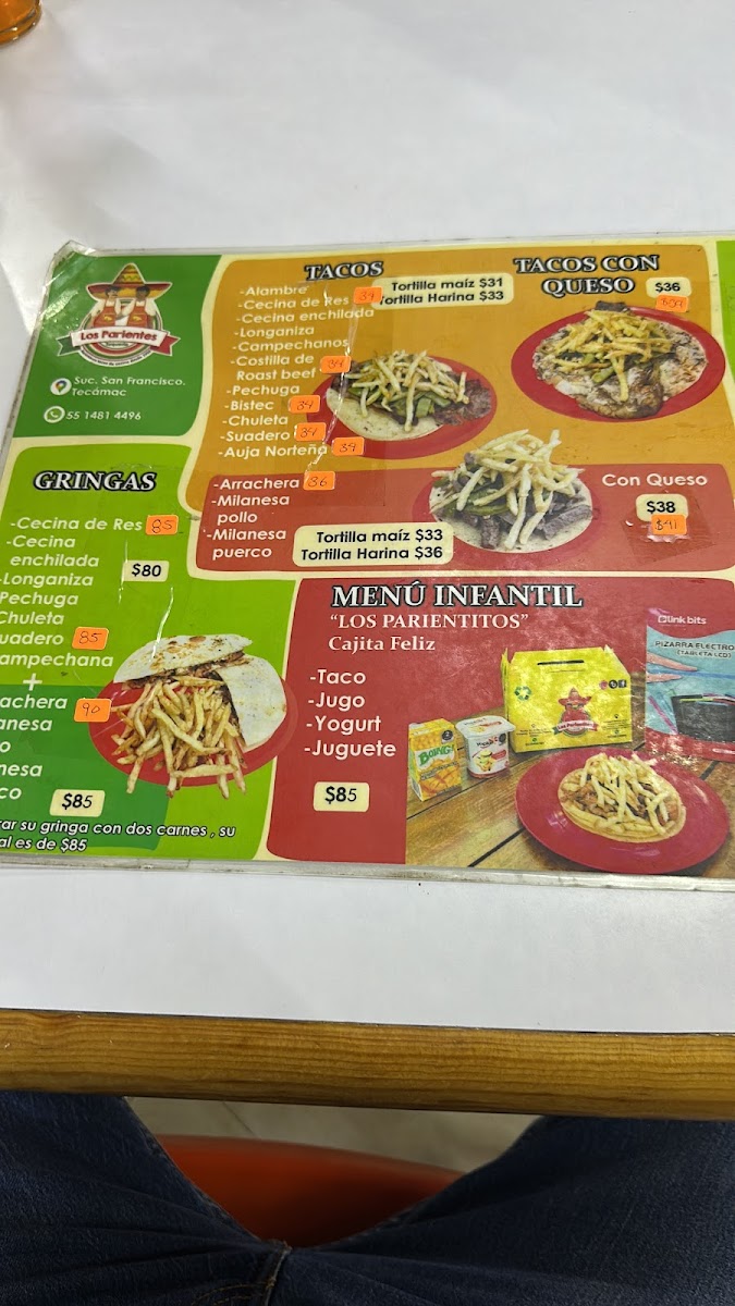 Taquería los parientes Tecámac Menu - Image 2