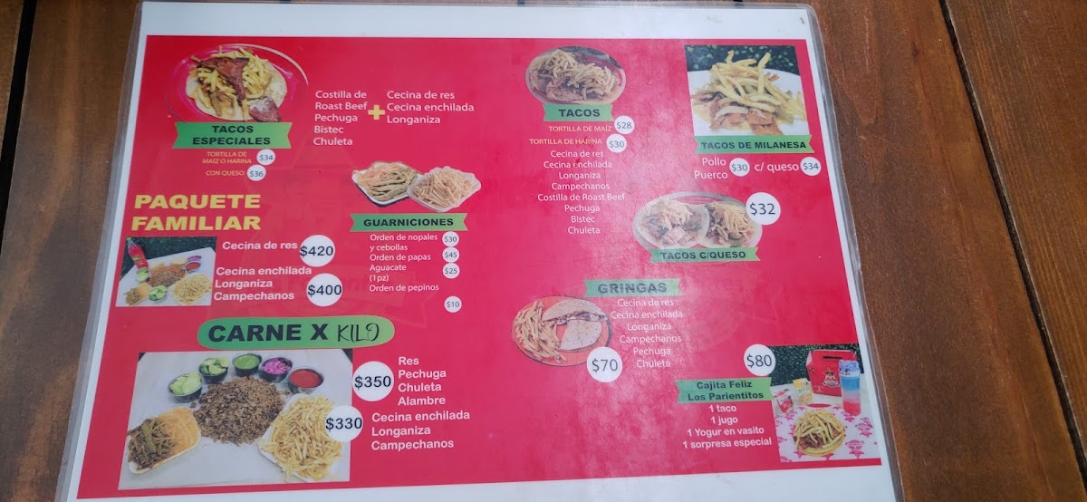 Taquería los parientes Tecámac Menu - Image 5